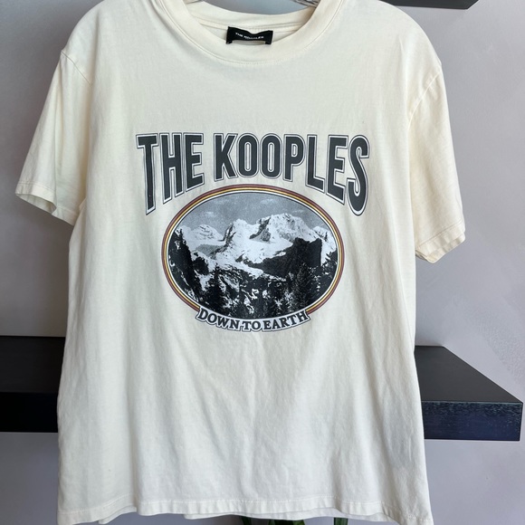 NWT The Kooples Mountain Graphic Tee In ecru - Picture 4 of 4